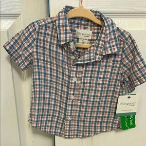BRAND NEW! Little Planet By Carter’s Plaid Button Up!